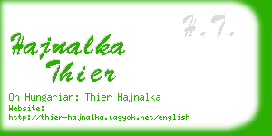 hajnalka thier business card